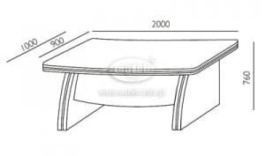 Biurko gabinetowe KA-1 do zestawu OSKAR – Wuteh