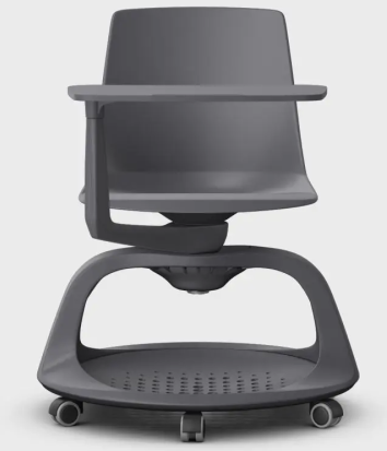 Krzesło szkoleniowe KLC  z pulpitem i schowkiem_mobilne_uczelniane