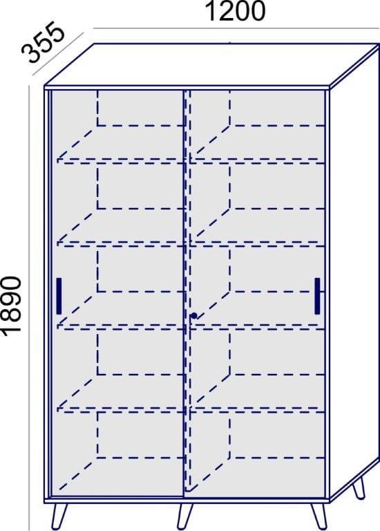 Sove SV-101 D szafa przesuwna na segregatory 120x189h 5 OH