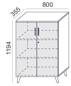 Sove SV-06 D Szafka średnia 80x119,4h 3 OH