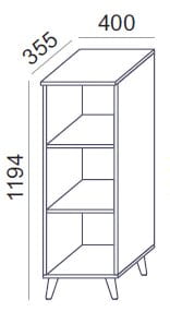 Sove SV-08 D regał 40x119,4h 3 OH