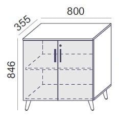 Sove SV-10 D Szafka niska 80x84,6 h 2 OH