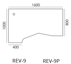 Biurko narożne lewe REVO 9 / REVO PREMIUM 9 Wuteh z przelotką kablową