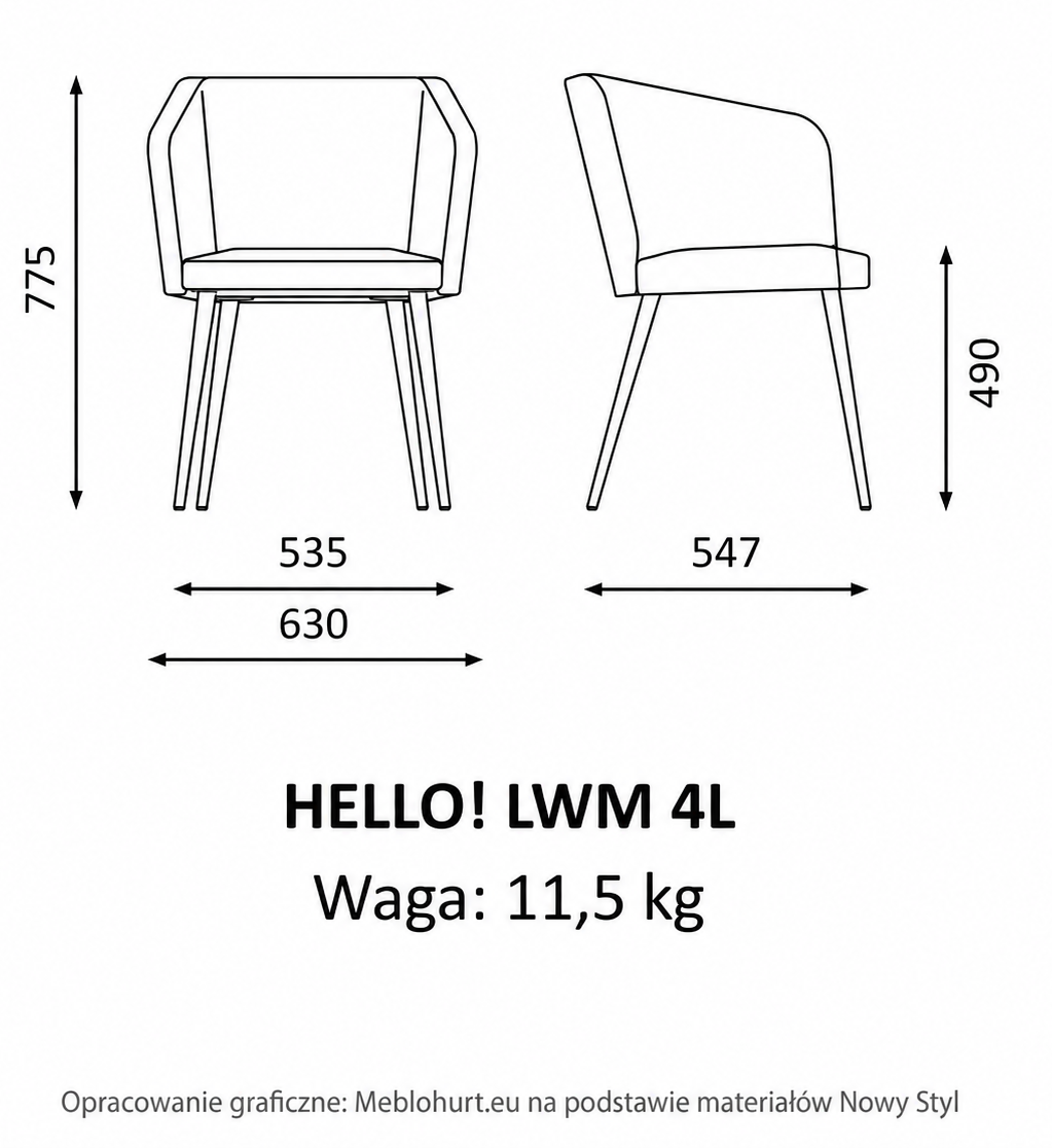 Fotel konferencyjny Hello! LWM 4L Nowy Styl