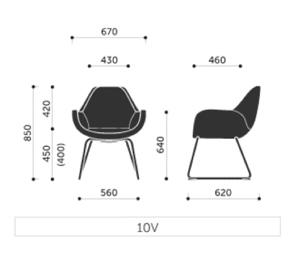 Fotel konferencyjny Profim FAN 10V – na płozie