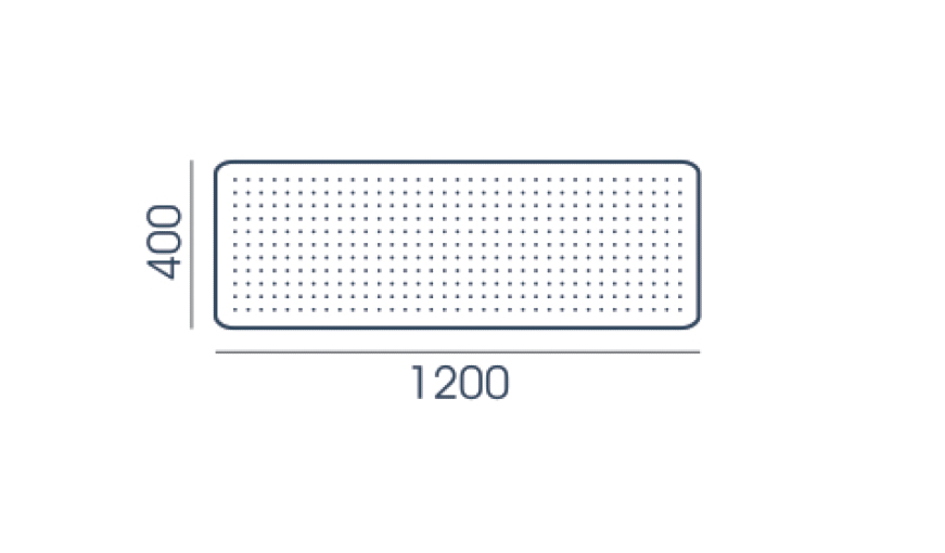 Metalowa blenda do biurka BB-3 Wuteh 1200 × 400 mm