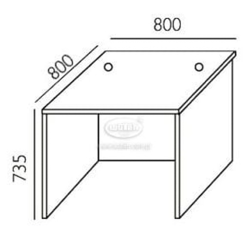 Mała lada recepcyjna Vega LV-1 Wuteh 80 × 80 cm
