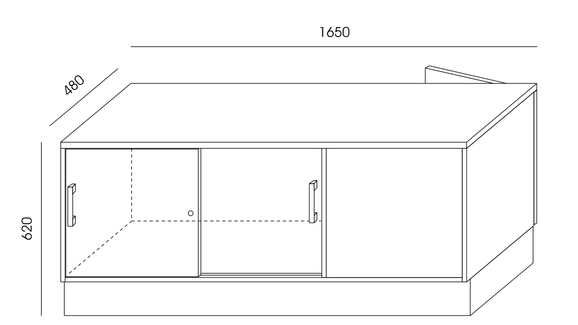 Szafka przybiurkowa GRAND GR-4 Wuteh lewa 165 cm