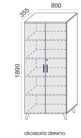 Szafa SV-01D Szafa wysoka na segregatory Sove 80x189h 5OH