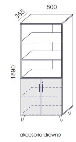 Sove SV-04D Regał 80x178,6h 5 OH