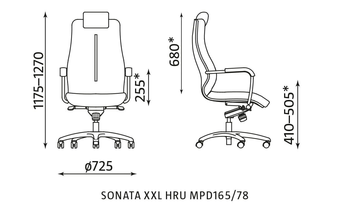 Fotel Sonata XXL LUX HRU steel17 chrome z mechanizmem Multiblock Nowy Styl