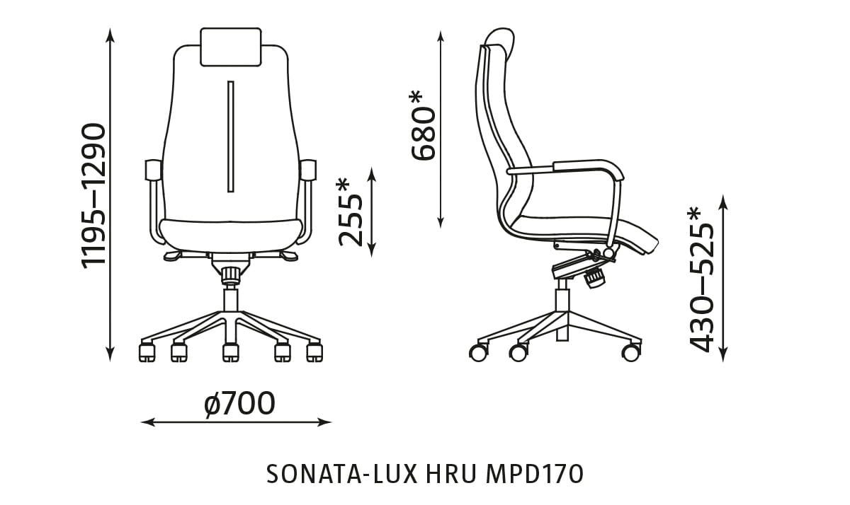 Fotel biurowy Sonata LUX HRU  Nowy Styl