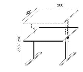 Biurko SV-301 regulowane elektrycznie 120x80x129h Sove