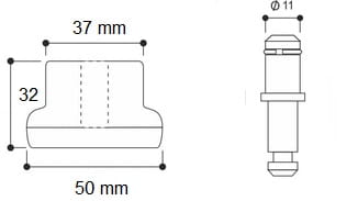 Stopka do krzesła szeroka