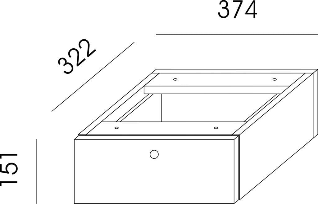 Szuflada z zamkiem do biurka Wuteh SKY-6