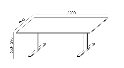 Stół konferencyjny elektryczny SKY-20 2200 × 900 mm Wuteh