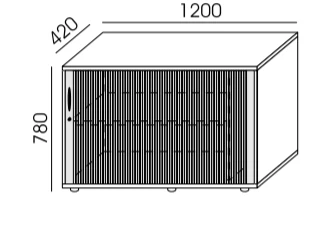 Szafka RSP-7 Wuteh – żaluzjowa Profi Premium 120 cm