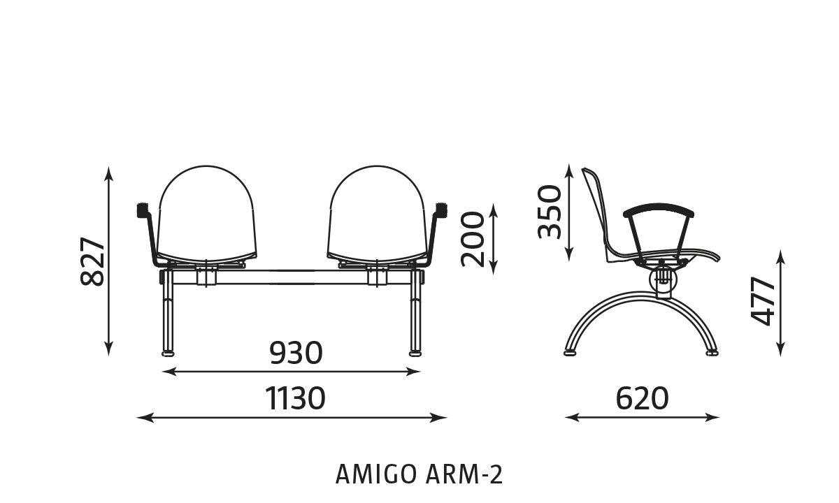 Ławka Amigo Arm-2 Nowy Styl