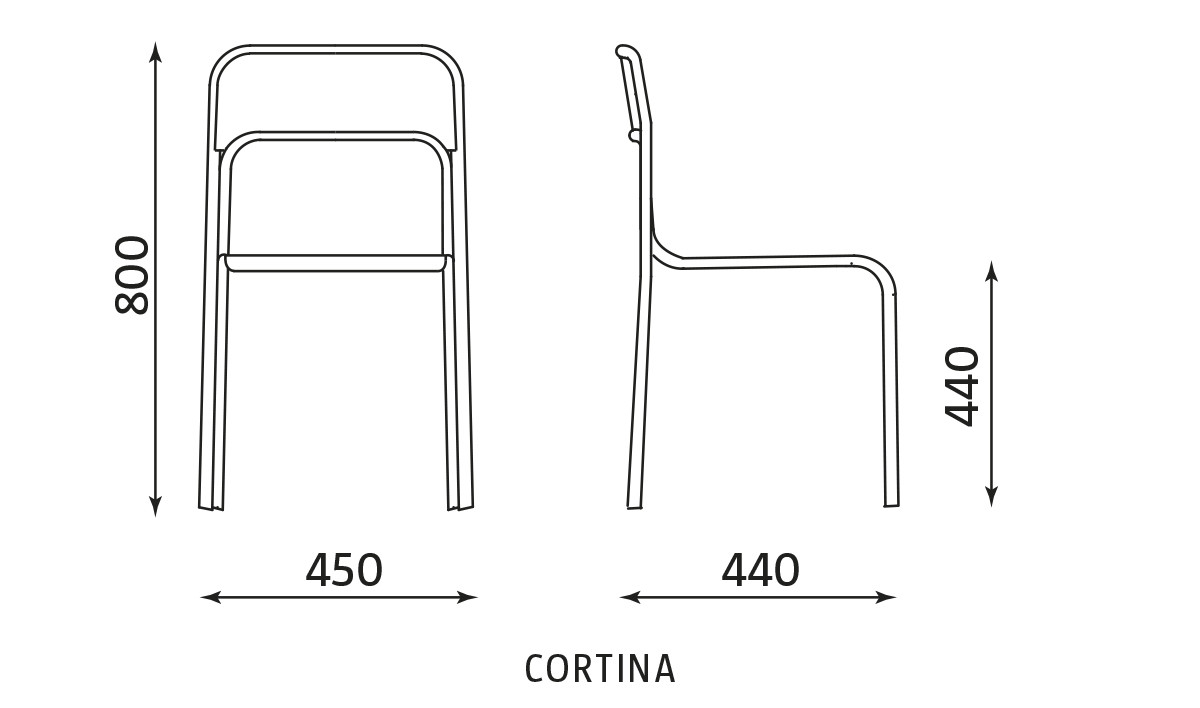 Krzesło Cortina chrom Nowy Styl – K02 / K05 / K31