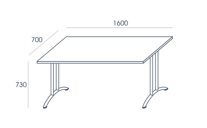 Stół składany SS-22 Wuteh 160 × 70 cm – stelaż malowany