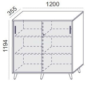 Sove SV-13 D szafka niska 120x119,4h 3 OH