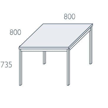 Stolik Classic CS-3 Wuteh (80×80×73,5cm)
