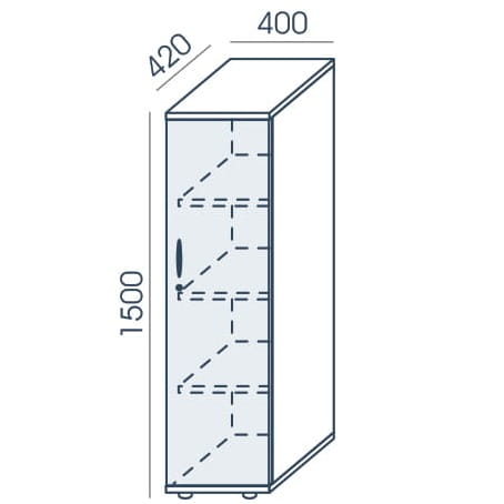 Regał RLP-2 zamknięty Wuteh 150h