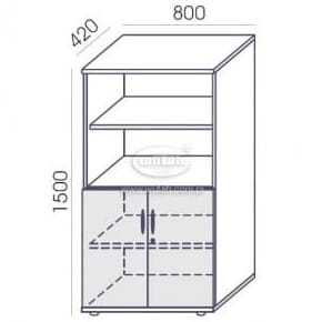 Regał RLP-4 półotwarty Wuteh 150h