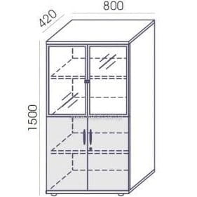 Szafa RLP-6 80x150h Wuteh 4OH