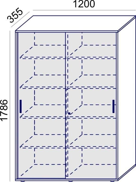Sove SV-101 Szafa przesuwna na segregatory 120x178,6h 5 OH