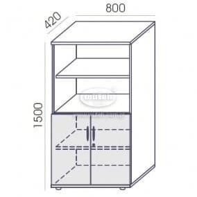 Szafa Profi RL-4 80x150h 4 OH Wuteh