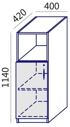 Szafka MTM-04 40x114 Wuteh