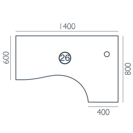 Biurko biurowe Vega VG-25 Wuteh (140x80)