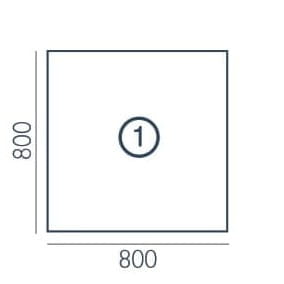 Biurko biurowe Vega VG-1 Wuteh (80x80x73,5cm)