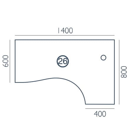 Biurko biurowe Vega VG-26 Wuteh ( 140x60x80 )