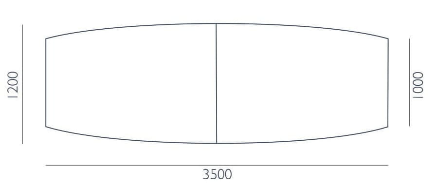 Stół konferencyjny SK-62 Wuteh (100/120x350 )  Avo