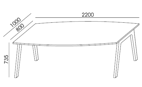 Stół Balwoo SK-101 Wuteh 220x100 dębowe nogi