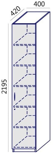 Szafa MTX-08 40x219,5h Wuteh wysoka, wąska