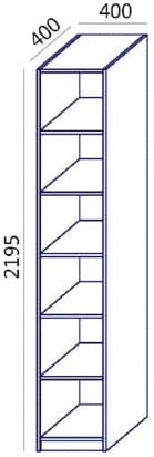 Regał MTX-01 wysoki Wuteh  219,5h