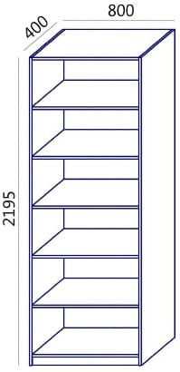 Regał wysoki MTX-10 Wuteh 219,5h