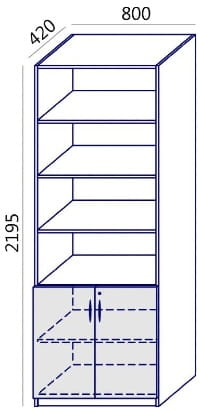 Regał MTX-11 wysoki 80x219,5h Wuteh